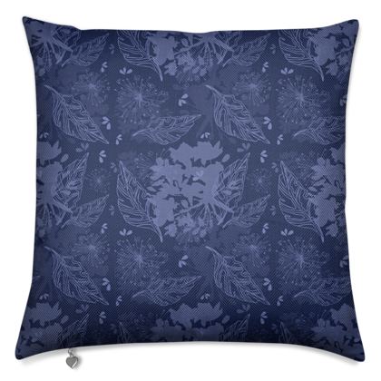 Blue Herbarium Cushion