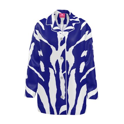Zebra Blue Primrose PJ Shirt