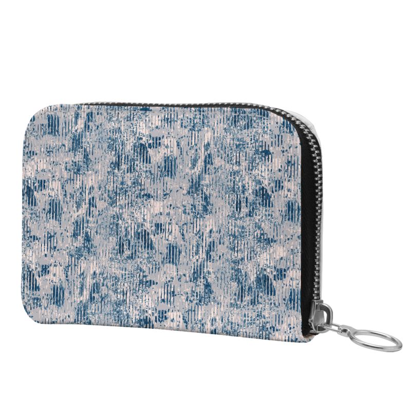 Dallas Designer Handbags Zipyy Grain Leather Ladies Wallet Blue
