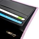 ladies leather travel wallet interior