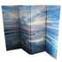 folding screen room divider sky print