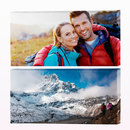 urlaubsfoto gedruckt auf horizontaler zweiteiliger leinwand