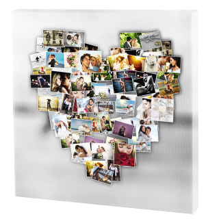 canvas photo collage heart