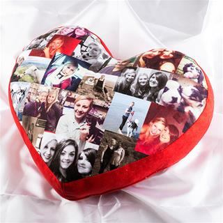 Custom Heart Of Love Cushion Collage