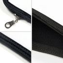 binding trim and zip details of personalised macbook case