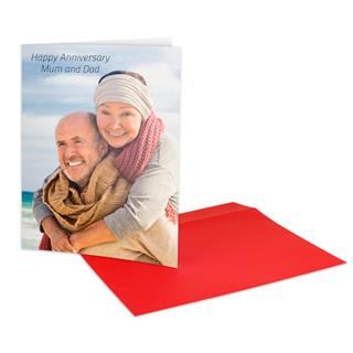 Tarjeta de felicitacion a4 con foto pareja