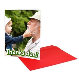 Tarjeta de felicitacion a4 con foto papa