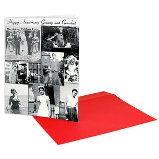 Tarjeta de felicitacion a4 con foto en blanco y negro