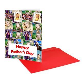 Tarjeta de felicitacion a4 con fotomontaje