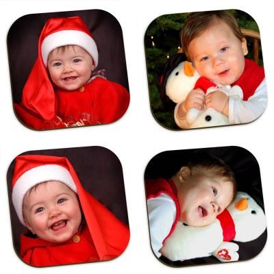 Decorative Christmas Coasters customised with photos