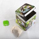 close up customized photo tin