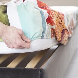 プリント　ベッドシーツ