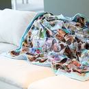 photo collage blanket spread out