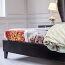 custom bed sheet printed with photos