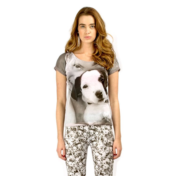pyjamatop en legging met hondenprint