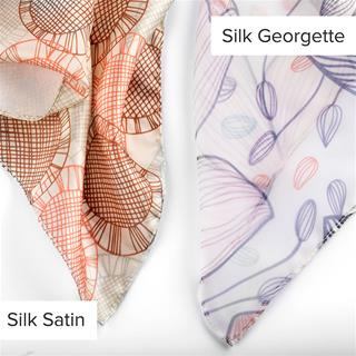 comparison of two types of silks scarf