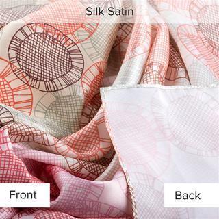 personalised silk scarf front and back