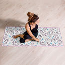 Position sur le tapis de yoga avec dessin