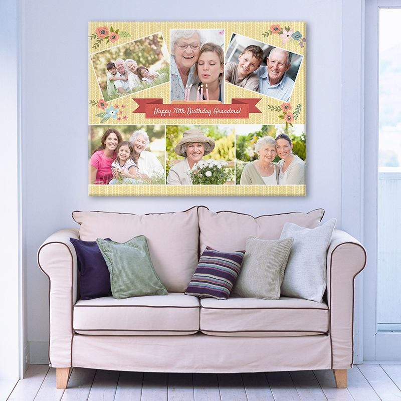 photo canvas with text