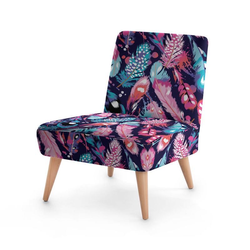 bespoke chairs with purple leaf design