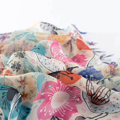 Tela de gasa estampada