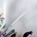 bedruckter chiffon nahaufnahme