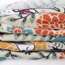 printed peach poly fabric