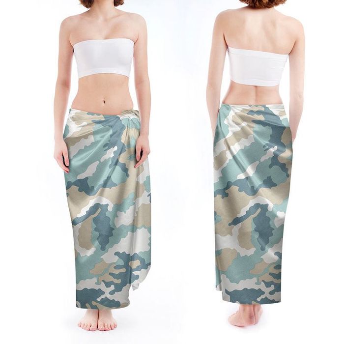 camouflage custom printed sarong