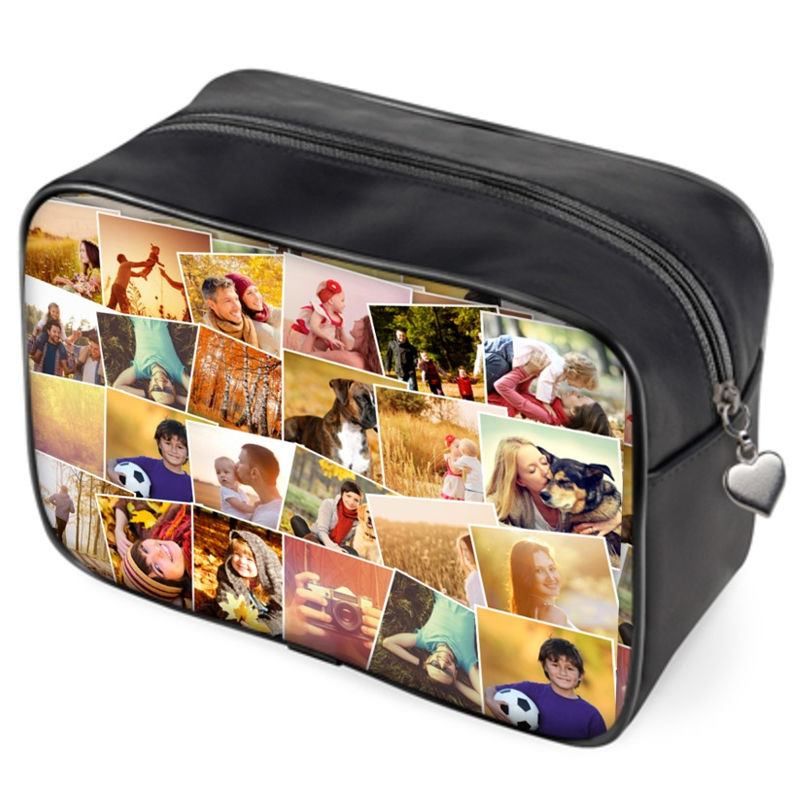 make your own photo collage wash bag