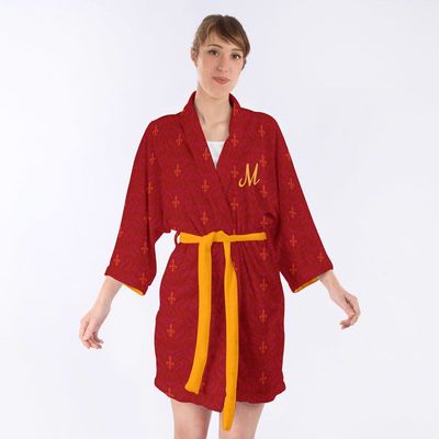 Mjukt och fluffigt material personlig kimono med initialer