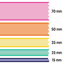 personalised cake ribbon relative widths graphic