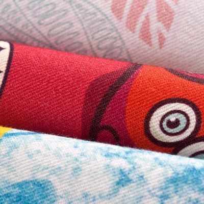 Bomullstyg med tryck