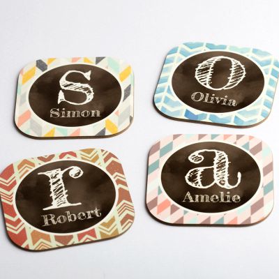 personalized name coasters