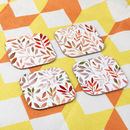 4 sous verres personnalisés avec design