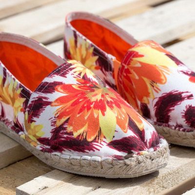 floral print custom espadrilles