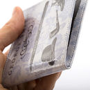 Printed oilcloth photo wallet