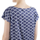 achterkant dames t-shirt met ronde hals