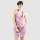 nachthemd bedruckt mit pinkem muster model