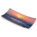 Coucher de soleil photo sur assiette rectangulaire