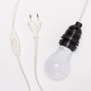 stecker und glühbirne tischlampe