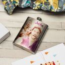 Print on metal photo and name personalised Hip flask