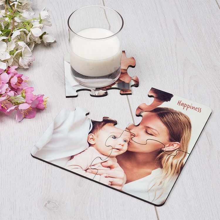 Personalised Jigsaw Coasters Baby Photo