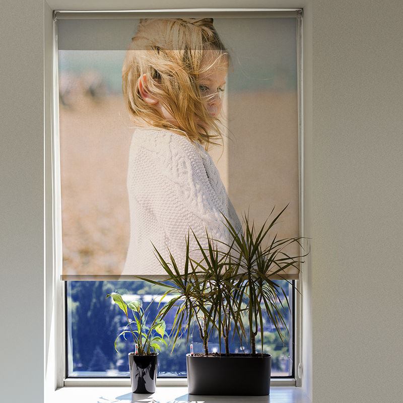 2FT Window Beach Seaview Personalised Photo Black Out Roller Blind Sizes Available From 2345678FT Free Made To Measure 
