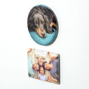 Round and rectangular personalised magnet design photo print