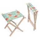 folding stool chair branded pattern