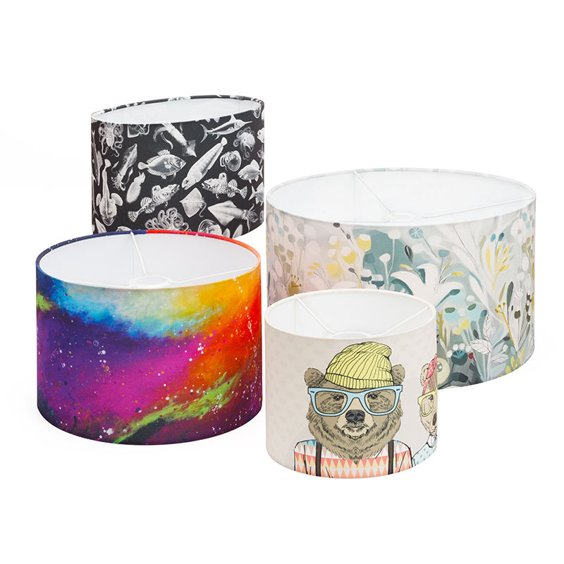 bespoke round lampshades with your design