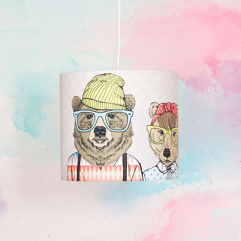 bespoke lampshade with family photos