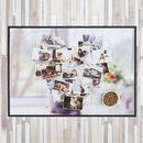 Tapis pour animaux avec montage photos en forme de coeur