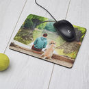 Custom mouse pads dog photo hiking