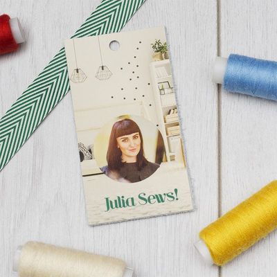 Designer photo swing tags